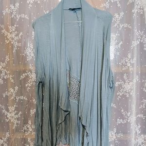 Flowy lace back cardigan